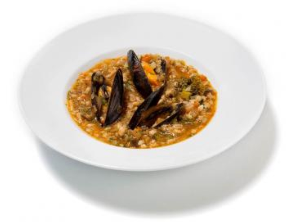 Cebada con mejillones