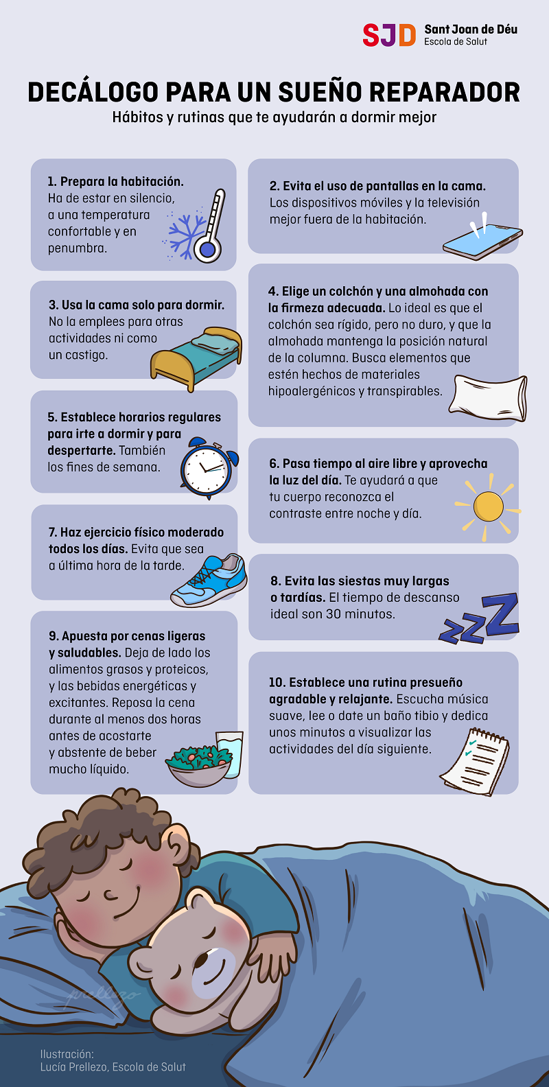 decálogo para un sueño reparador