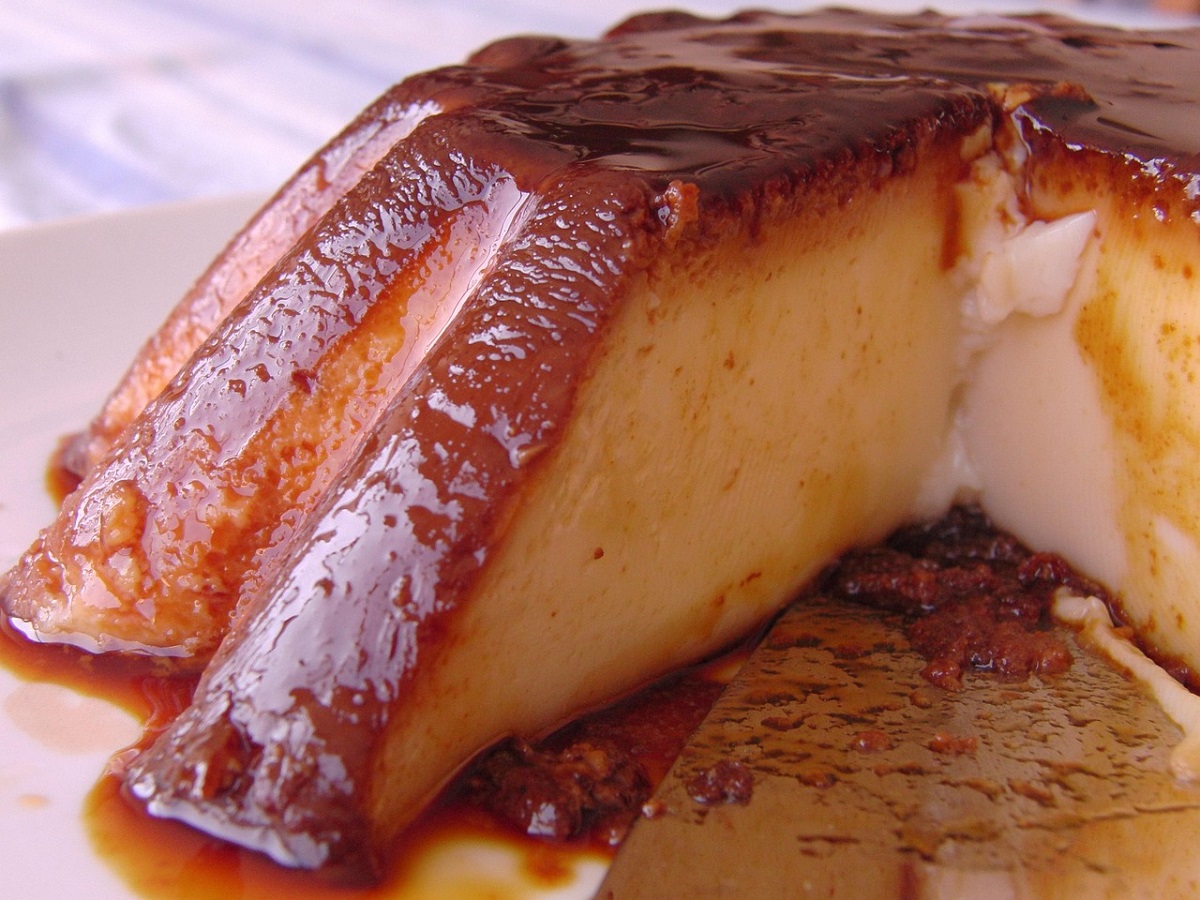 Flan de manzana al horno