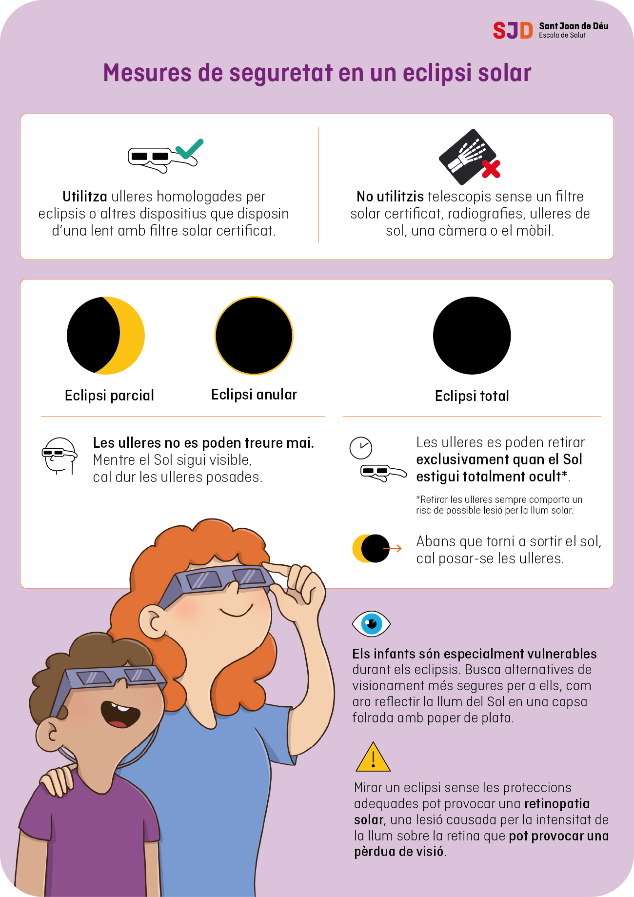 Recomanacions seguretat eclipsi solar