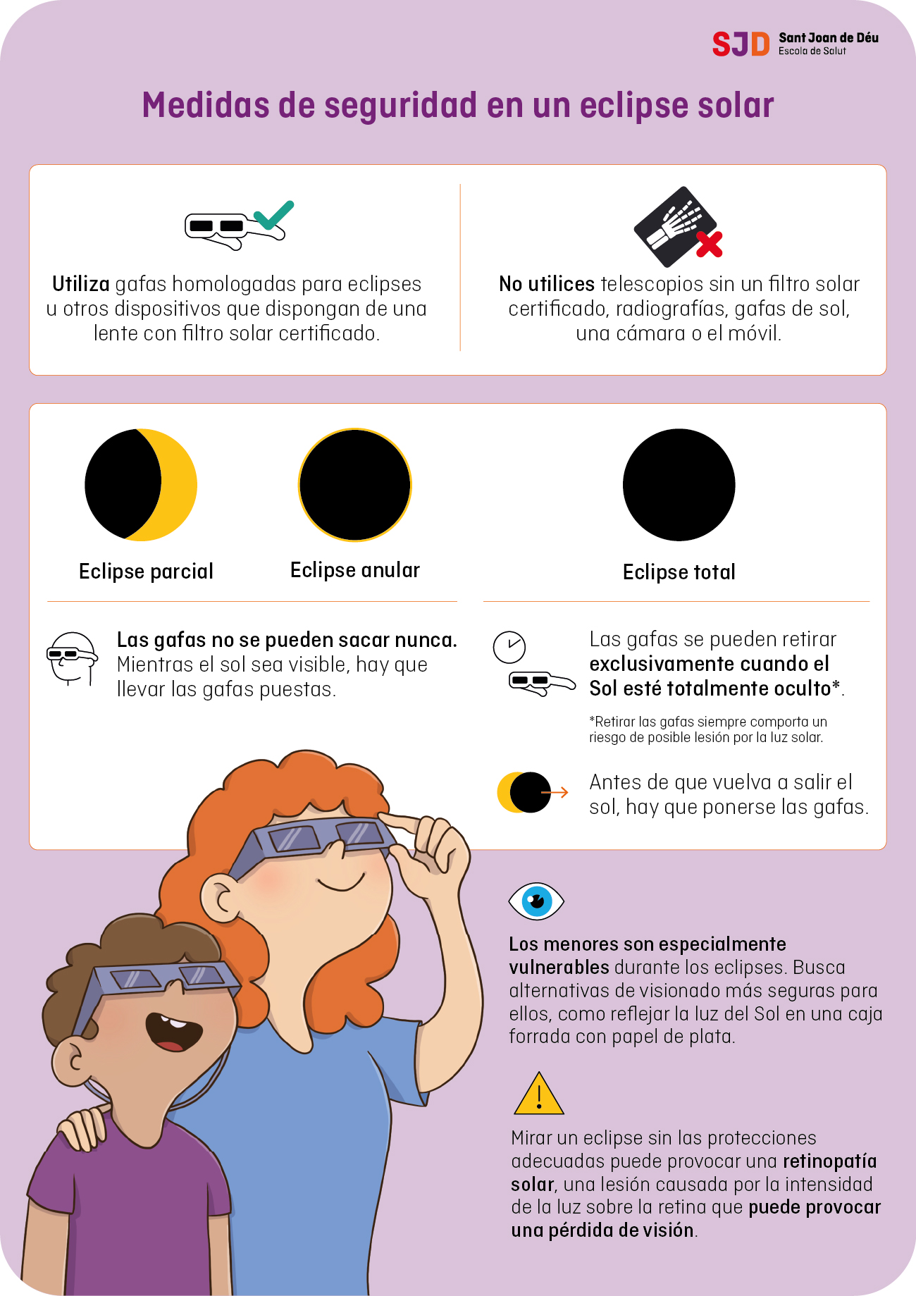 Recomendaciones de seguridad ante un eclipse