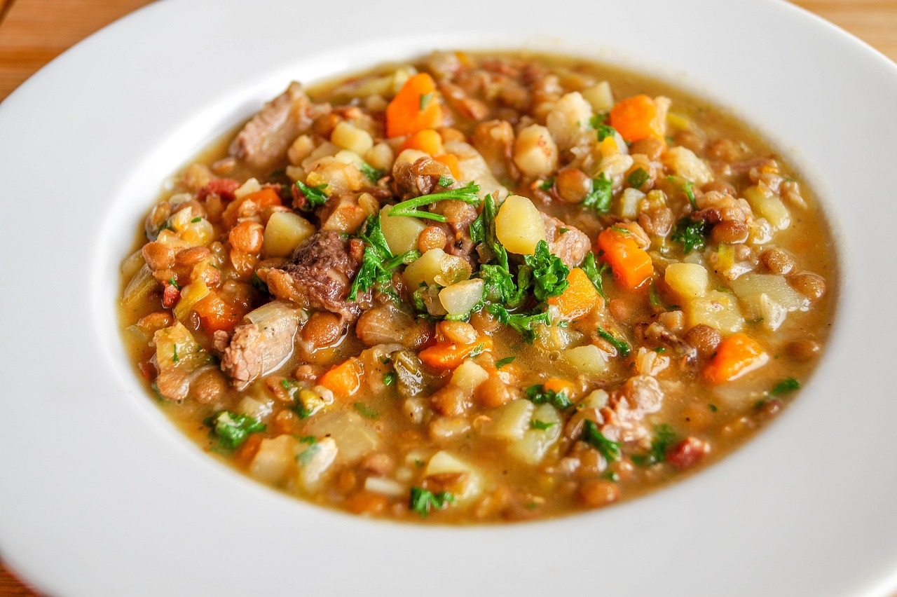 Llenties cuinades amb olla a pressió