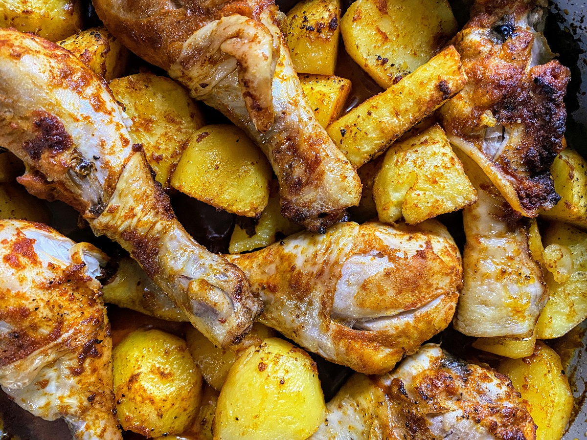 Cocinar pollo al horno